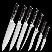 Blue Resin Handle Kitchen Knife Set 7pcs